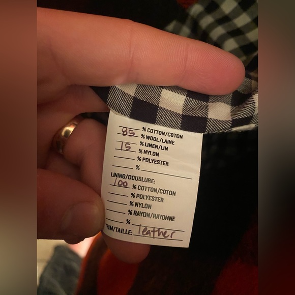 SOLD Outclass Plaid Wool and Leather Coat - Picture 4 of 11